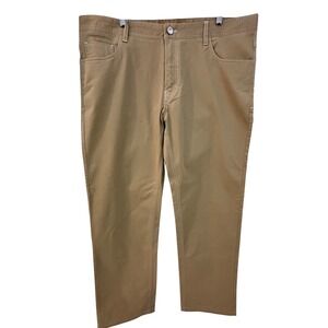 ENZO TOVARE Mens Khaki Chino Pants Size 38 Straight Fit Cotton Stretch Casual